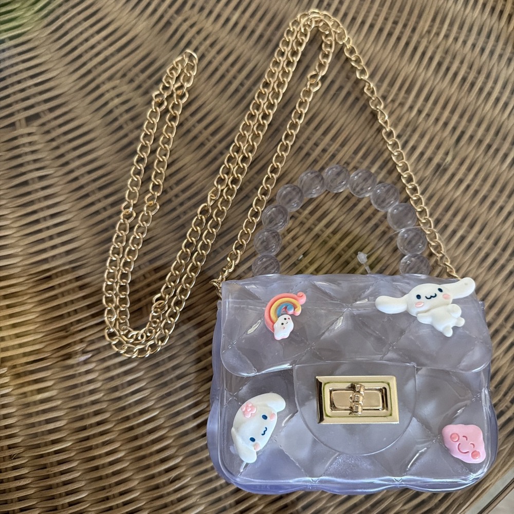 New Sanrio Hello Kitty Cinnamoroll Double Crossbody Bag Jelly Rare